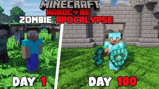 I Survived 100 Days In Zombie Apocalypse In Minecraft Hardcore (Hindi)