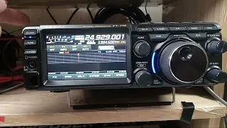 Yaesu FT 710 transceiver with external audio gear, the SHORT version