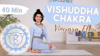 Vishuddha Chakra Flow mit Sonya | 40 Minuten Yoga für Kommunikation, Authentizität & Selbstausdruck