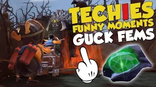 DotA 2 Techies Funny Moments - GUCK FEMS!