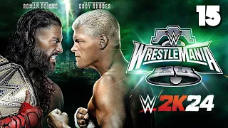 WWE 2K24 Wrestlemania 40 Night 2 Match 7: Roman Reigns vs Cody Rhodes For The WWE Undisputed Title