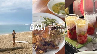 BALI vlog. Best Babi Guling 발리 남쪽 서핑과 바비굴링의 조합 🏄🏻‍♀️/ 간식템 에스부아, 군고구마 / 발리 브이로그