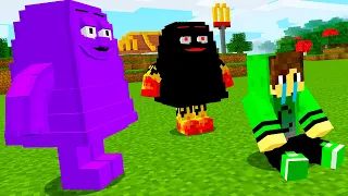 ASSUSTEI MEU AMIGO VIRANDO GRIMACE SHAKE NO MINECRAFT