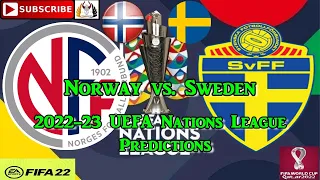 Norway vs. Sweden | 2022-23 UEFA Nations League | Predictions FIFA 22