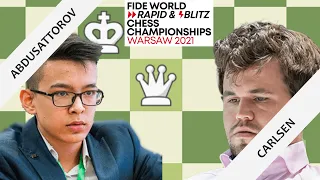 17 years old Nodirbek Abdusattorov‎ beats World Champion Magnus Carlsen - last moves