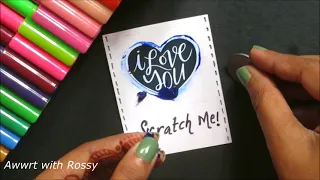 How to Make DIY "Scratch Off" Valentines Day Card Step by Step Tutorial | DIY SURPRISE CARD