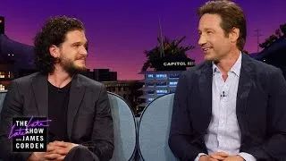 Nicknames with Kit Harrington and David Double D Duchovny