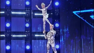 Românii au talent! Duo No Gravity, număr extraordinar de acrobație!