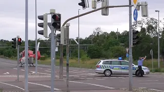 [LEBENSGEFAHR!] WEG! WEG! Polizei sperrt Kreuzung für RTH Landung! + Start nach schwerem Unfall