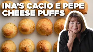 Ina Garten's Cacio e Pepe Cheese Puffs | Barefoot Contessa | Food Network