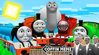 BEST of SPIDER THOMAS THE TANK ENGINE and FRIENDS CHOO CHOO CHARLES JAMES in Minecraft - Coffin Meme