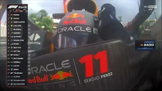 Sergio Perez winning radio Monaco GP 2022