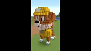 Minecraft Building watch in 30 seconds! Rubble in Minecraft【Pawpatrol】#shorts