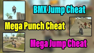 GTA San Andreas Cheats - BMX Bike Jump Cheat, Mega Punch Cheat and Mega Jump Cheat