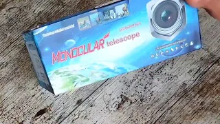 Télescope monoculaire 80X100 Objectif zoom HD unboxing  test and opinion