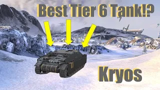 WOT Blitz Kryos Gameplay! Best Tier 6 Tank!?