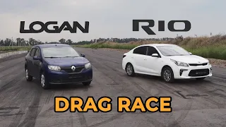 Renault Logan vs Kia Rio: DRAG RACE