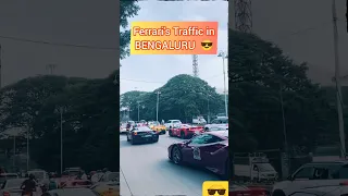 Ferrari luxury cars hit Bengaluru traffic Wall #ferrari #bangaloretraffic   #viralvideo