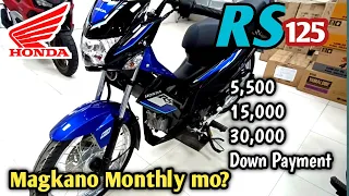 Mas Pinamura! Honda Rs125fi ,  2023-2024 Price and Installment update,  CRISRIDE MOTOVLOG