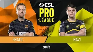 CS:GO - fnatic vs. Natus Vincere [Inferno] Map 3 - Group C - ESL Pro League Season 9 Europe