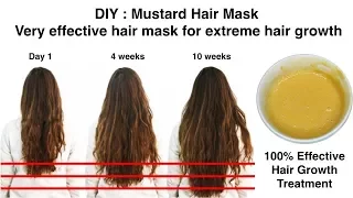 Extreme hair growth in just 10 weeks | DIY Mustard Hair Mask