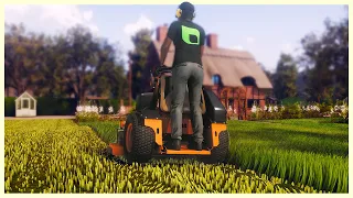 This Is Why Standing Lawn Mowers Are The Best - Super Satisfying - Lawn Mowing Simulator