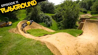 TEST RIDING THE SIDELINE AND BUILDING A NEW STEP UP!! PLAYGROUND EP11