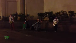 Street band in SPB and Slow-mo-men