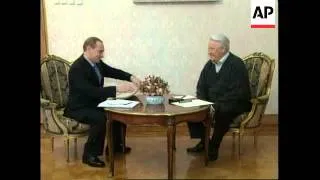 RUSSIA: PM PUTIN & PRESIDENT YELTSIN DISCUSS O-S-C-E