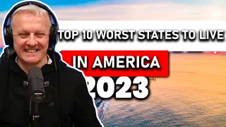 Top 10 WORST STATES To Live In America For 2023 REACTION | OFFICE BLOKES REACT!!