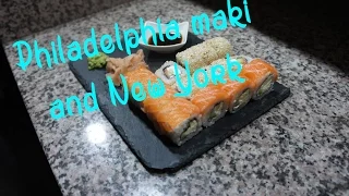 How to make Philadelphia Maki And New York maki Sushi Rolls