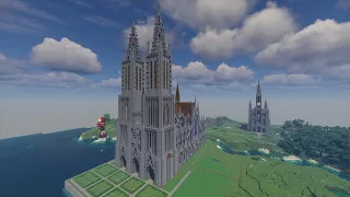 Minecraft Gothic Cathedral 1:1 Timelapse