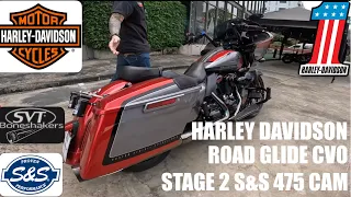 Road Glide CVO Stage 2 S&S 475 Cam SVT Boneshaker Exhaust Sound