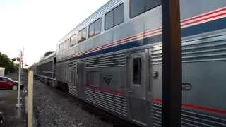 Amtrak SW Chief 3 with specials stops in La Plata, Mo.