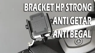 Review Bracket Handphone Motor Anti Getar dan Stabilizer Stang By Motowolf