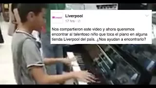 Niño que tocó el piano en tienda recibe uno de regalo.