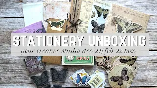 Stationery Unboxing: Your Creative Studio Dec 2021 Subscription Box | Butterfly