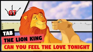 THE LION KING: CAN YOU FEEL THE LOVE TONIGHT GUITAR TAB【EASY】