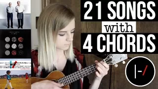 4 basic chords, 21 songs from twenty one pilots on ukulele