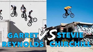 Garrett Reynolds VS Stevie Churchill - BMX tricks compilation