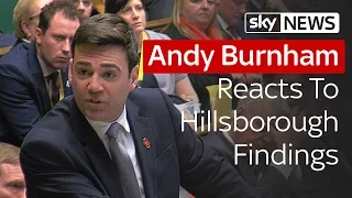 Andy Burnham Responds To Hillsborough Findings