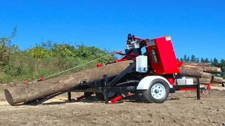 Dangerous Powerful Homemade Firewood Processing Machines, Monster Wood Splitter Machines Working