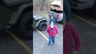 Shooting down a drone while overlanding in a car show #jeep #tacoma #toyota #4x4 #mud #overland