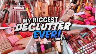 MAKEUP COLLECTION DECLUTTER! Yes..ANOTHER ONE 😅 PART 2 (Charlotte Tilbury, Rare Beauty & Drugstore)