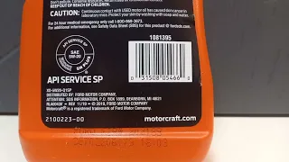 Моторное масло Ford Motorcraft Synthetic Blend 5W-20 0,946 литра.