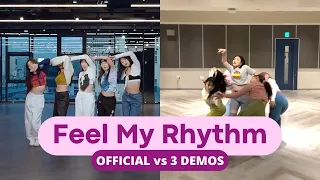 [3 DEMOS vs FINAL VERSION] Red Velvet 레드벨벳 - Feel My Rhythm 필 마이 리듬 Choreography Comparison