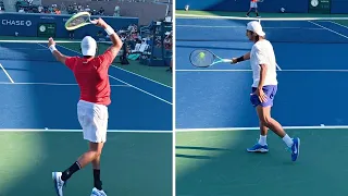 Matteo Berrettini v. Lorenzo Musetti - Court Level Practice Match Highlights (2022)