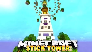 Minecraft - STICK TOWER PARKOUR! (HILARIOUS WOOFLESS RAGE!) - w/ THE PACK!