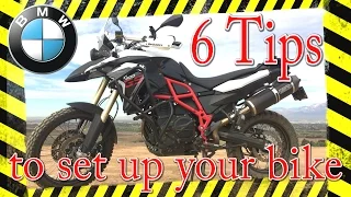 6 tips to make your BMW F800GS fit YOU! without spending any money