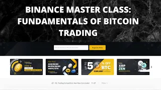 BINANCE MASTER CLASS; FUNDAMENTALS OF BITCOIN TRADING AND BLOCKCHAIN TECHNOLOGY.